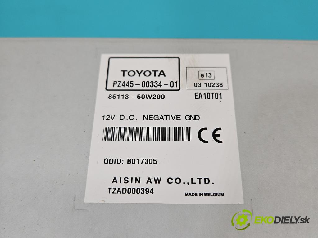 Toyota Auris I 2006-2013 1.8 16V 99 HP automatic 73 kW 1798 cm3 5- Radio originál 86113-60W200