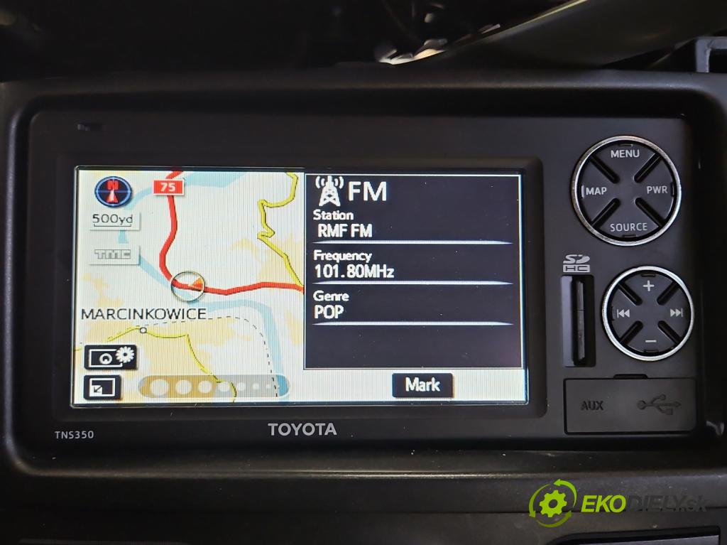 Toyota Auris I 2006-2013 1.8 16V 99 HP automatic 73 kW 1798 cm3 5- Radio originál 86113-60W200