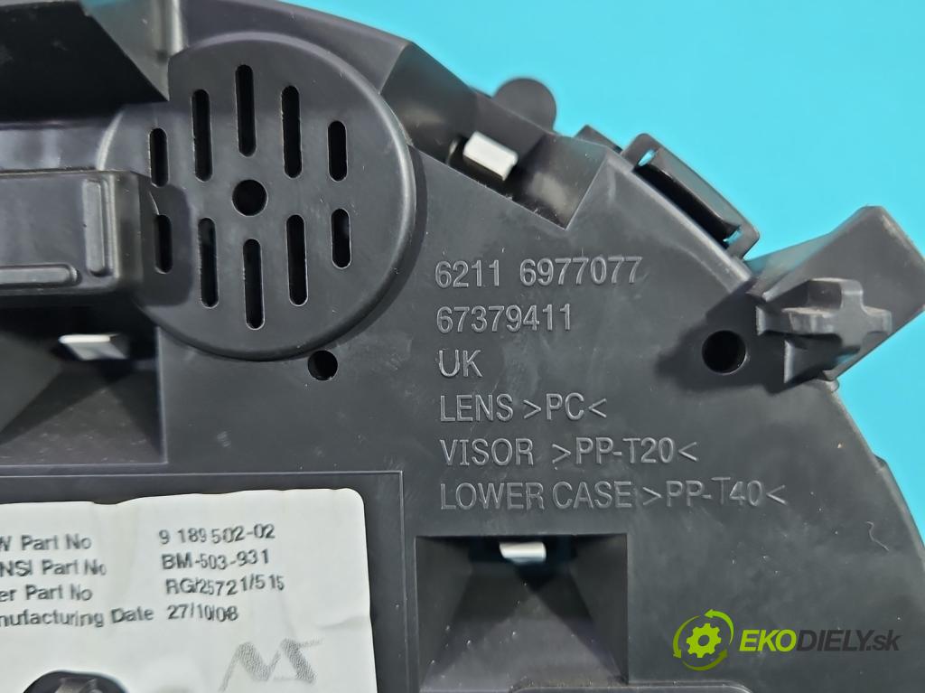 Mini One II 2006-2013 1.4 16V 95 hp manual 70 kW 1397 cm3 3- Přístrojová deska 9189502 (Přístrojové desky, displeje)