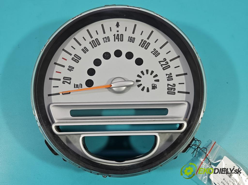 Mini One II 2006-2013 1.4 16V 95 hp manual 70 kW 1397 cm3 3- Přístrojová deska 9189502 (Přístrojové desky, displeje)