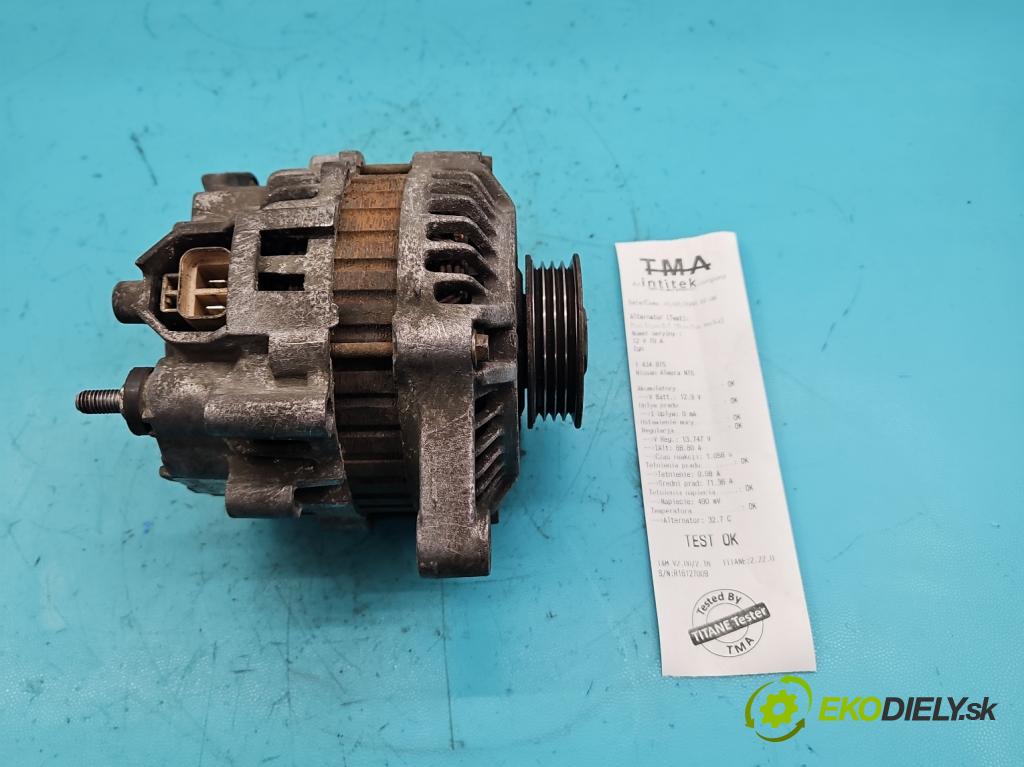 Nissan Almera N15 1995-2000 1.4 16V 87 HP manual 64 kW 1391 cm3 4- Alternator 231000M010 (Alternátor)