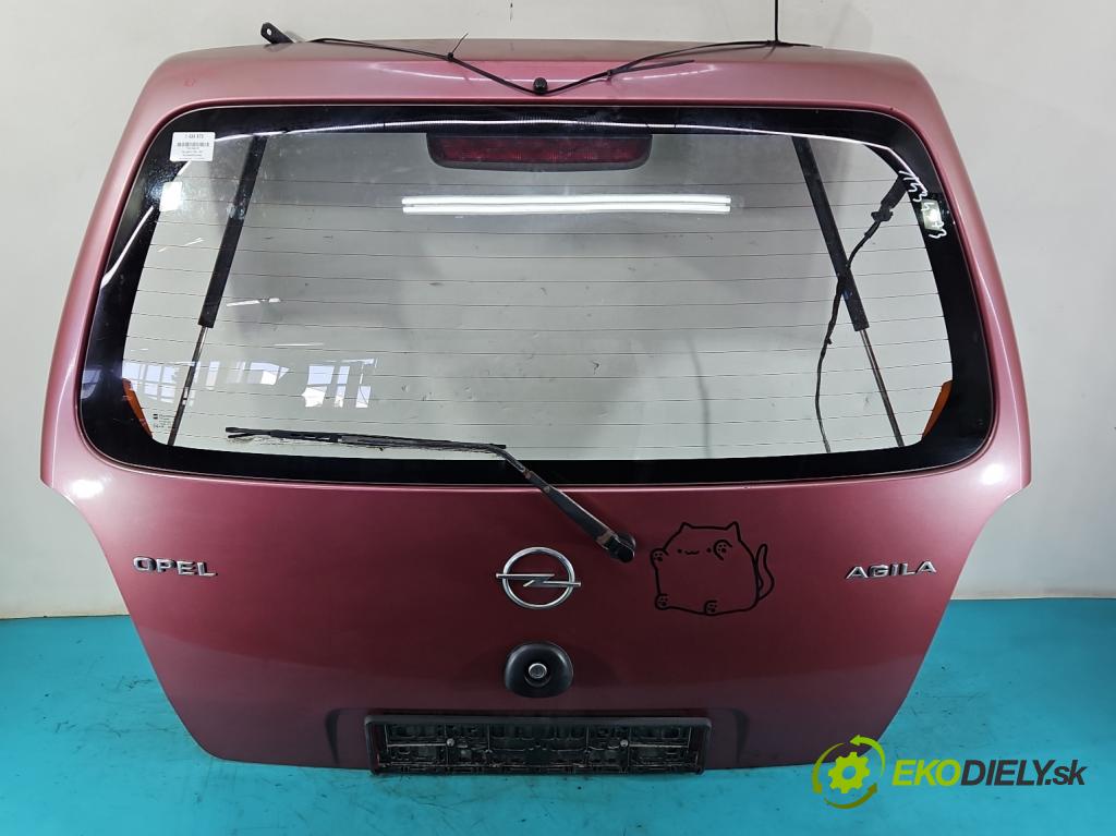 Opel Agila A 2000-2007 1.0 12V 58 hp manual 43 kW 973 cm3 5- zadní kufrové dveře  (Zadní kapoty)