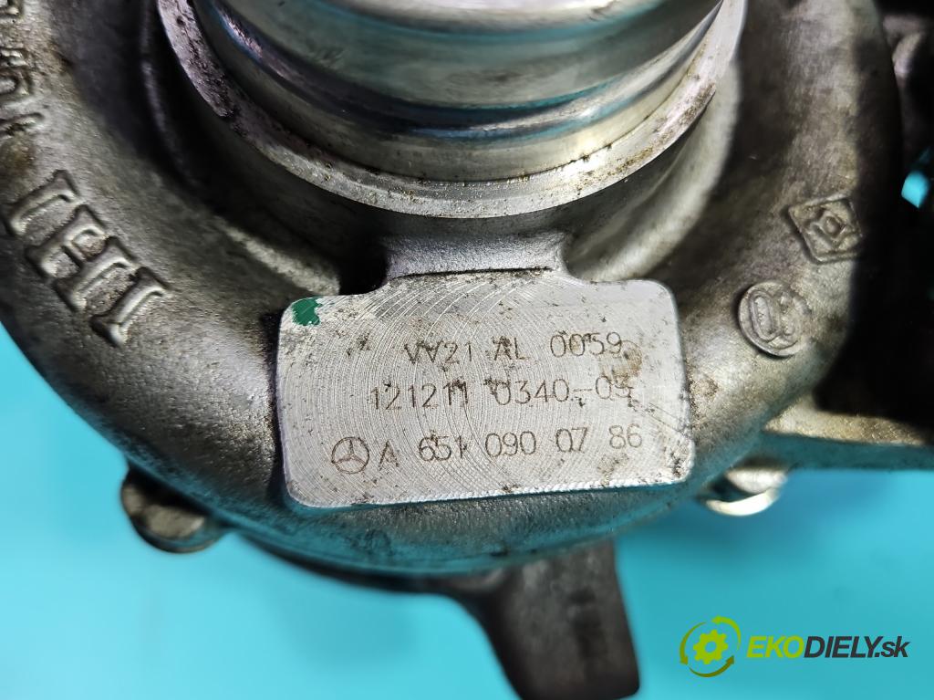 Mercedes B W246  2011-2018 1.8 CDI 109 hp automatic 80 kW 1796 cm3 5- Turbodmychadlo VV21 (Turbodúchadla (kompletní))