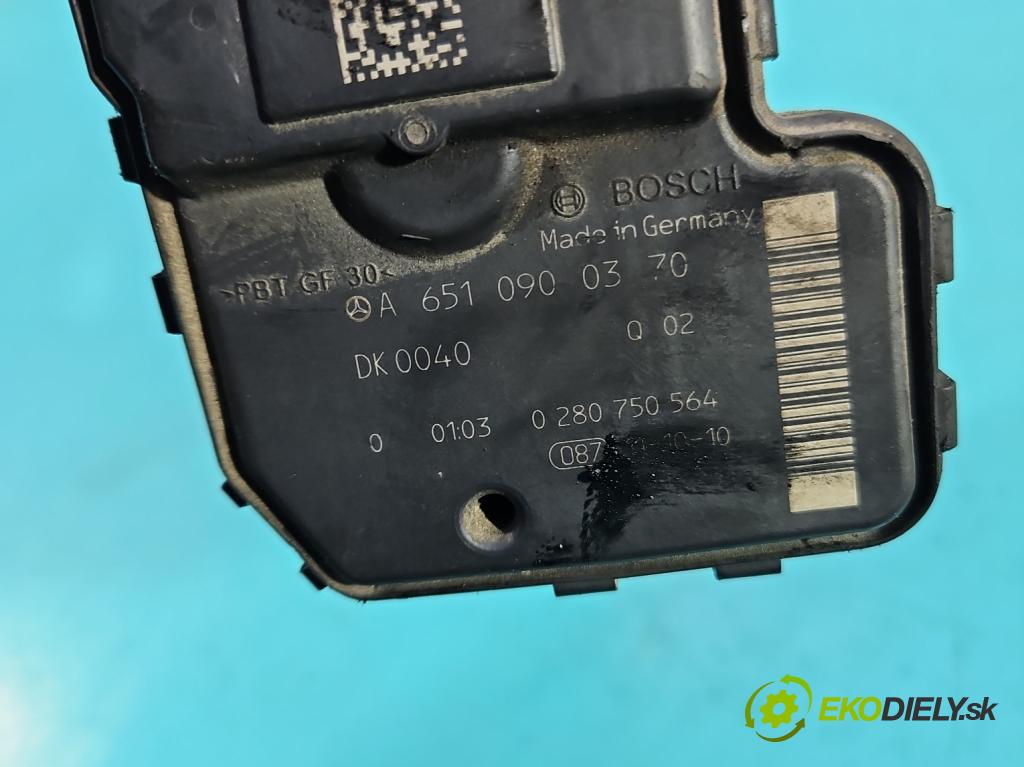 Mercedes B W246  2011-2018 1.8 CDI 109 HP automatic 80 kW 1796 cm3 5- klapka A6510900370 (Škrtiaca klapka)