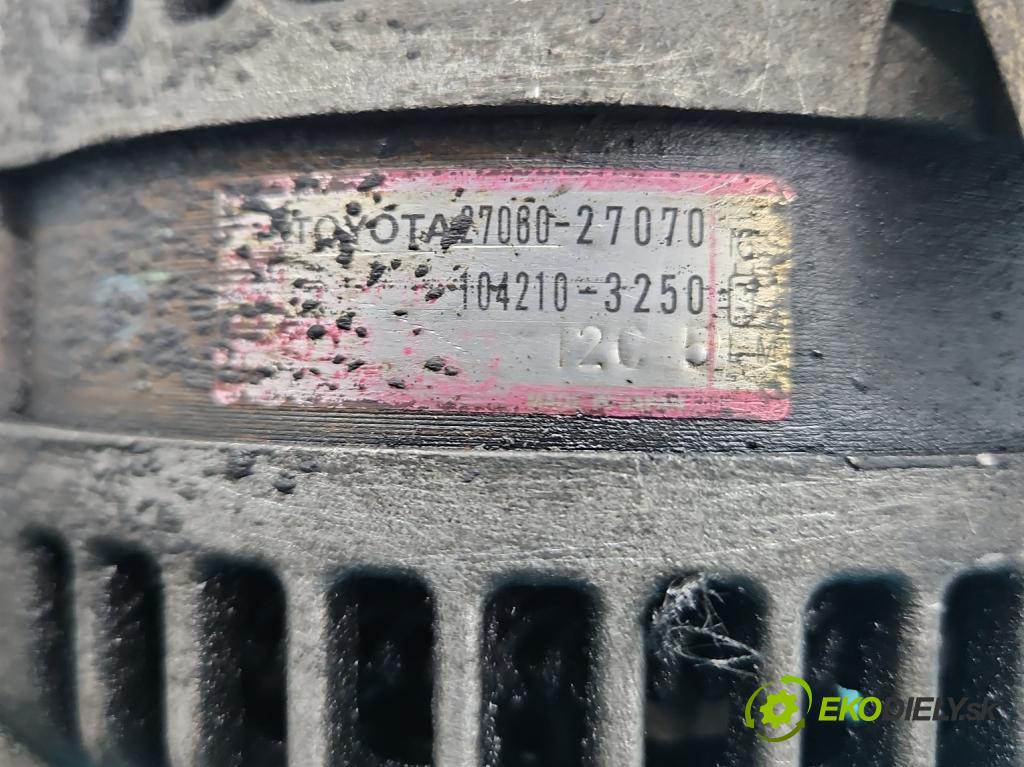Toyota Corolla Verso I 2001-2004 2.0 D4D 90 HP manual 66 kW 1995 cm3 5- Alternator 27060-27070 (Alternátor)