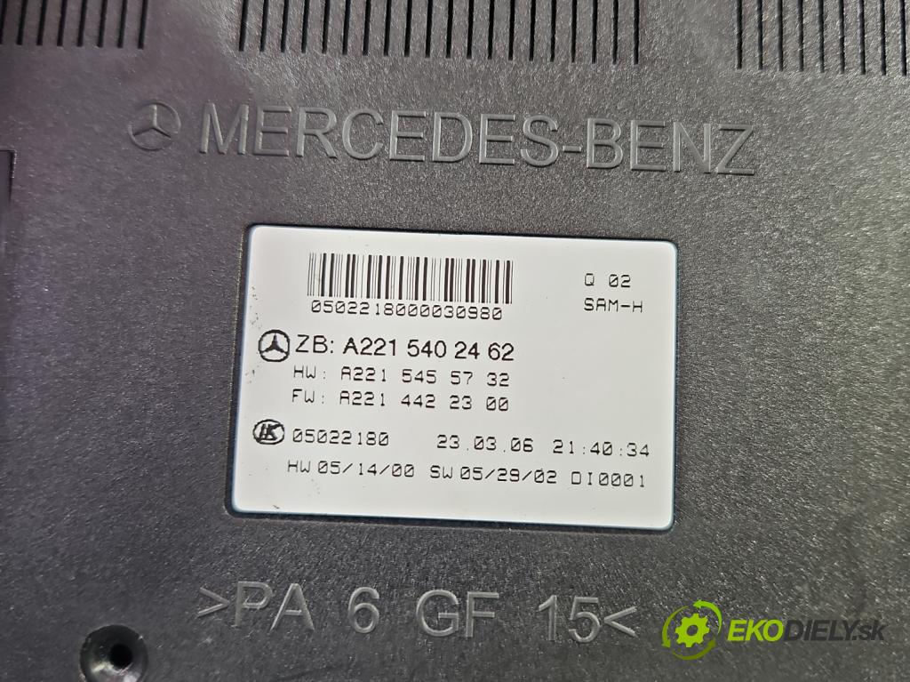 Mercedes S W221 2005-2013 3.0 CDI 211KM automatic 155 kW 2987 cm3 4- riadiaca jednotka ostatné A2215402462