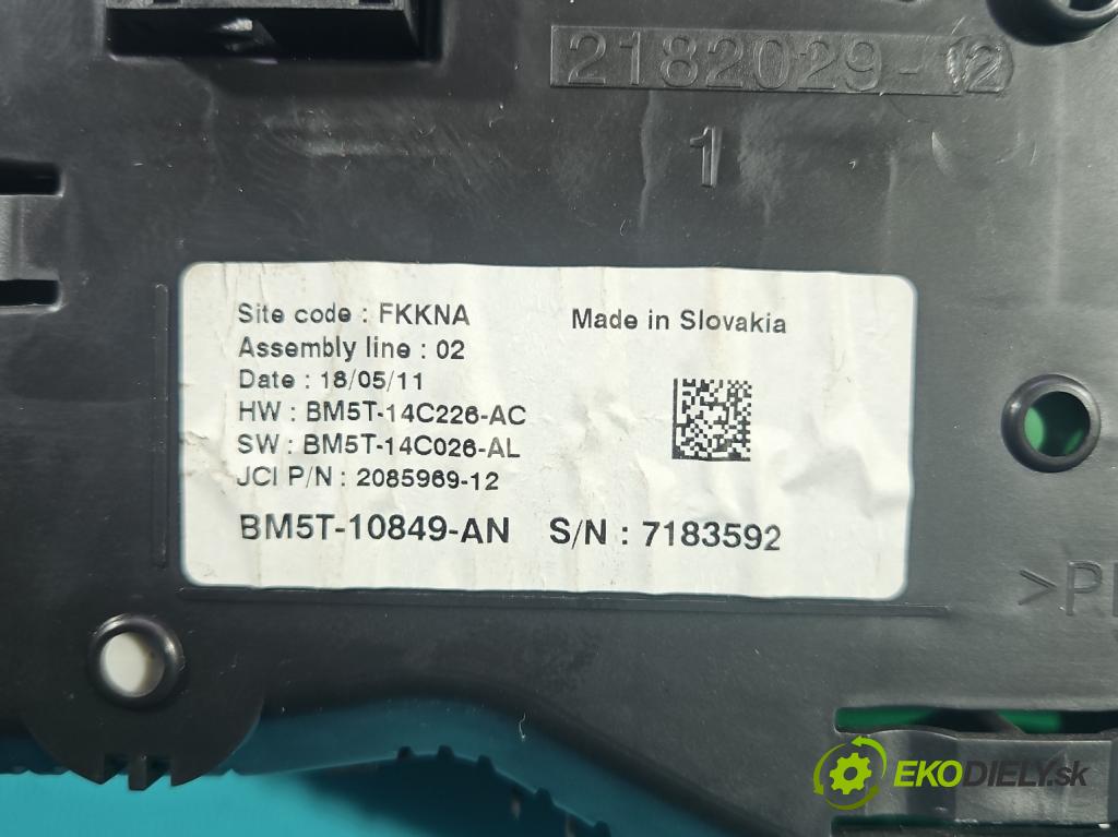 Ford Focus Mk3 2010-2018 1.6 16V 105 HP manual 77 kW 1596 cm3 5- prístrojovka/ budíky BM5T-10849-AN (Prístrojová doska, displej)