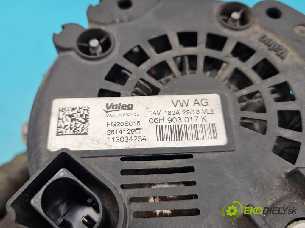 Audi A4 B8 2007-2015 2.0 TFSI 211KM automatic 155 kW 1984 cm3 5- Alternator 06H903017K (Alternátor)