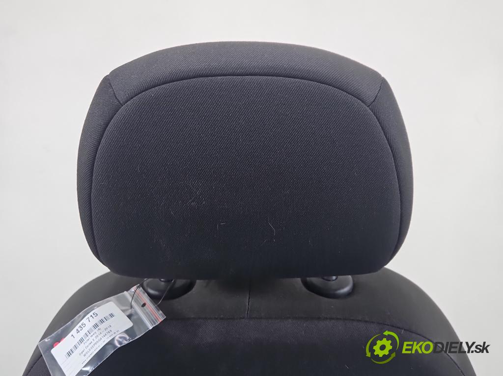 Opel Corsa E 2014-2019 1.4 16V 75 HP manual 55 kW 1398 cm3 3- Sedačka ľavý  (Sedačka, sedadlo)