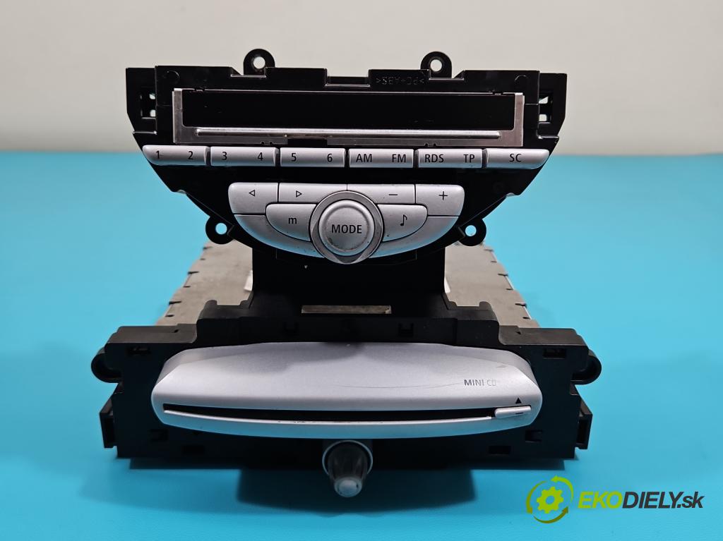 Mini One II 2006-2013 1.4 16V 95 HP manual 70 kW 1397 cm3 3- Radio originál 3454566