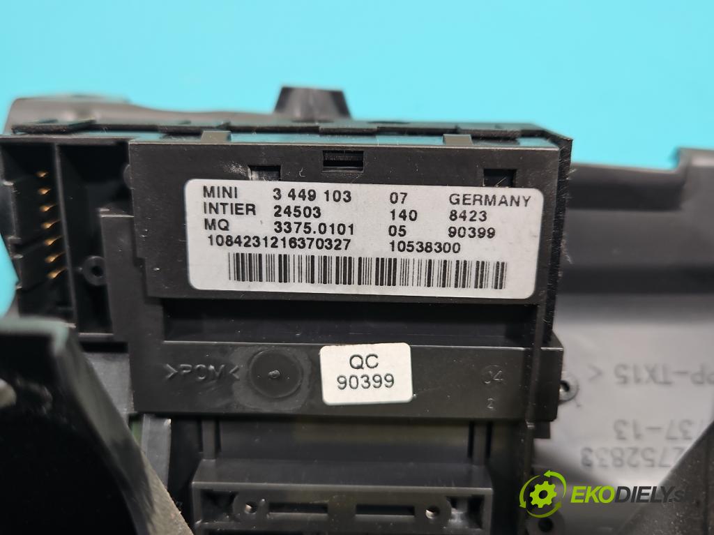 Mini One II 2006-2013 1.4 16V 95 HP manual 70 kW 1397 cm3 3- Spínačka 3449103 (Spínacia skrinka)