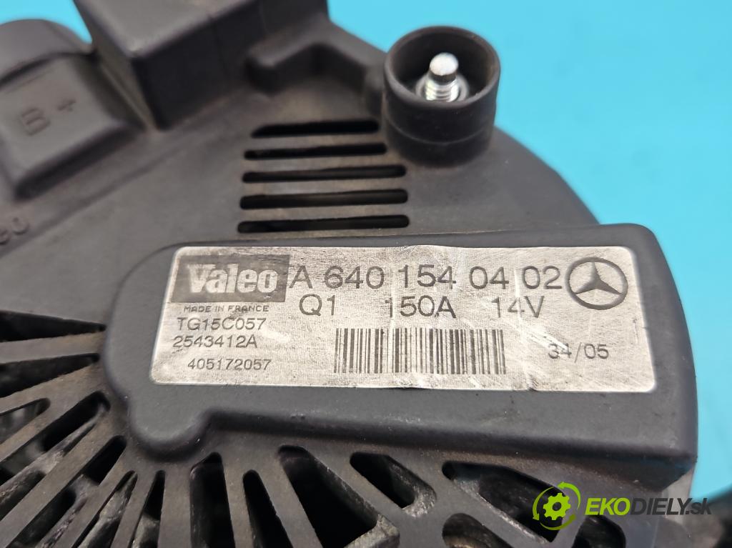 Mercedes B W245 2005-2011 2.0 cdi 140 HP automatic 103 kW 1992 cm3 5- Alternator A6401540402 (Alternátor)