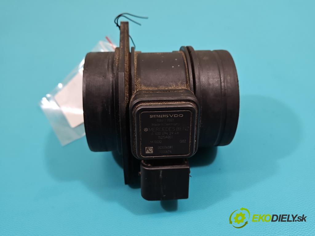 Mercedes B W245 2005-2011 2.0 cdi 140 HP automatic 103 kW 1992 cm3 5- průtokoměr: 5WK97003 (Váha vzduchu)