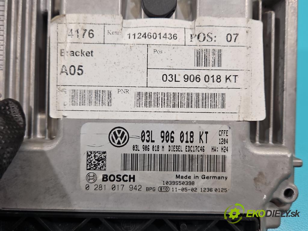 Seat Alhambra II 2010-2020 2.0 tdi 116 HP manual 85 kW 1968 cm3 5- riadiaca jednotka motora 03L906018KT