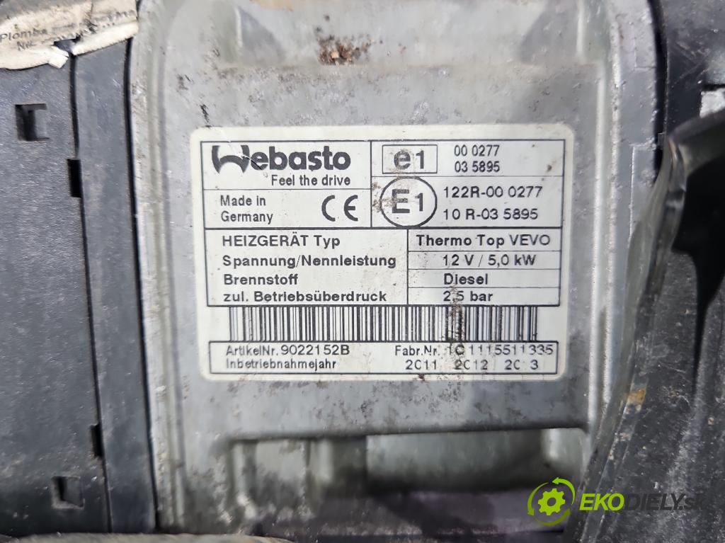 Seat Alhambra II 2010-2020 2.0 tdi 116 HP manual 85 kW 1968 cm3 5- Webasto 7N0815065M (Webasto (nezávislé kúrenie))