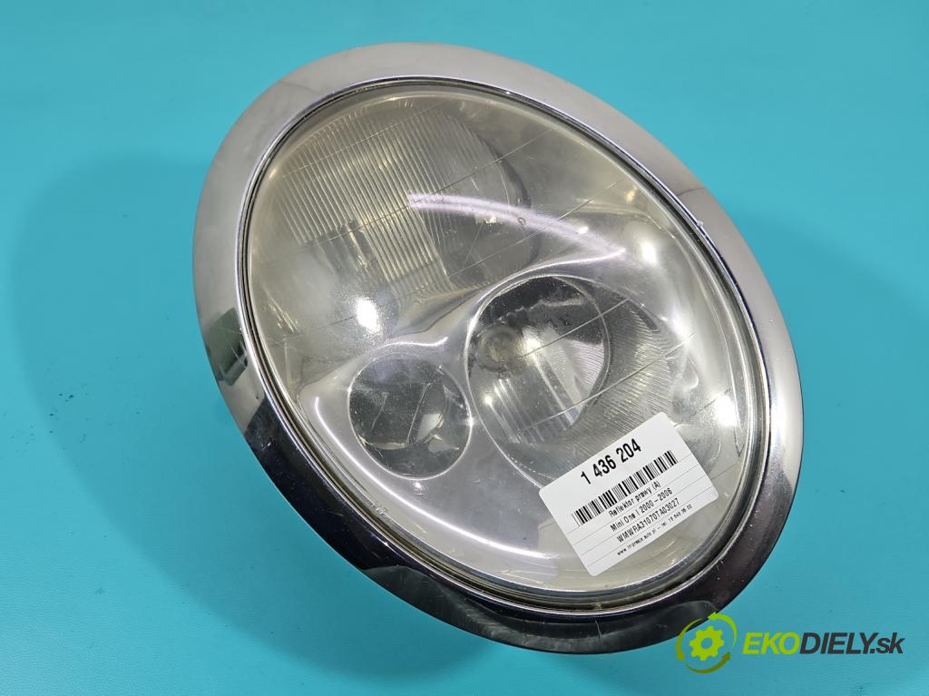 Mini One I 2000-2006 1.6 16V 90 HP manual 66 kW 1598 cm3 3- Reflektor: pravý  (Svetlo predné pravé)
