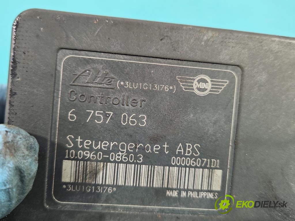 Mini One I 2000-2006 1.6 16V 90 HP manual 66 kW 1598 cm3 3- čerpadlo abs 34.51-6757062 (Pumpa ABS)