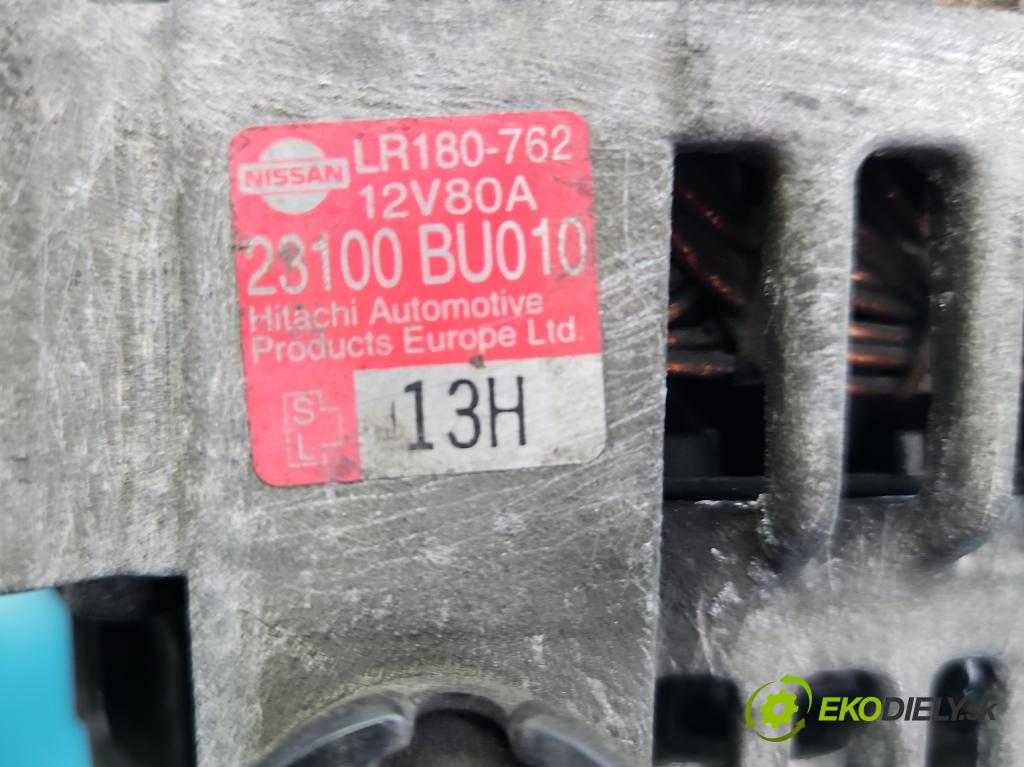 Nissan Almera tino 1.8 16V 114 HP manual 84 kW 1769 cm3 5- Alternator 23100BU010 (Alternátor)