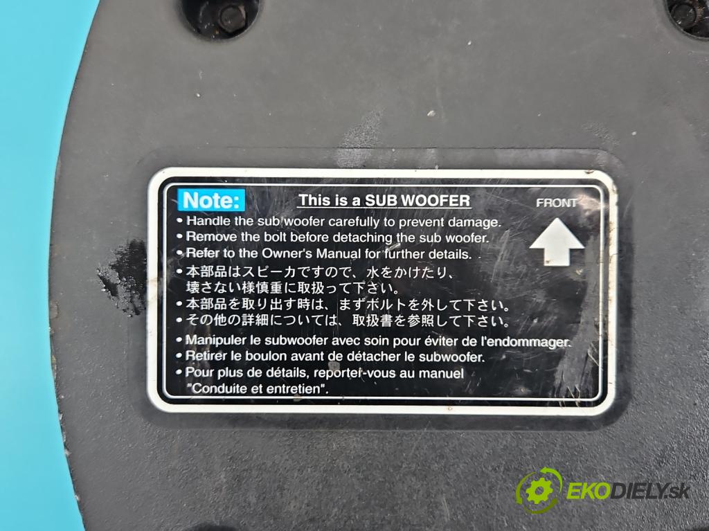 Mazda 6 I GG 2002-2007 2.0 citd 143 HP manual 105 kW 1998 cm3 5- Subwoofer: GJ5A66960 (Audio zariadenie)