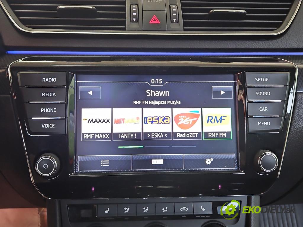 Skoda Superb III 2015-2024 1.8 TSI 179KM automatic 132 kW 1798 cm3 5- Radio originál 3V0919606B