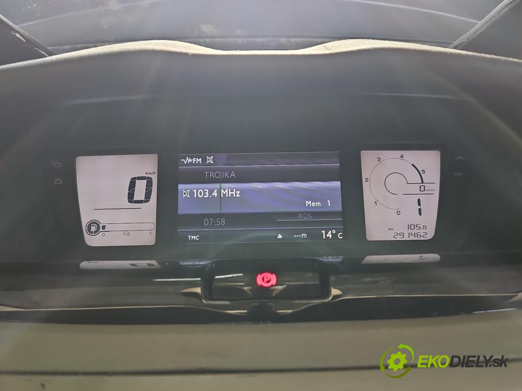 Citroen C4 Picasso I 2006-2013 2.0 hdi 136 HP automatic 100 kW 1997 cm3 5- prístrojovka/ budíky P9663789580-01 (Prístrojová doska, displej)