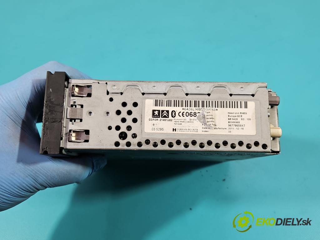 Citroen C4 Picasso I 2006-2013 2.0 hdi 136 HP automatic 100 kW 1997 cm3 5- Radio originál 96778659XT