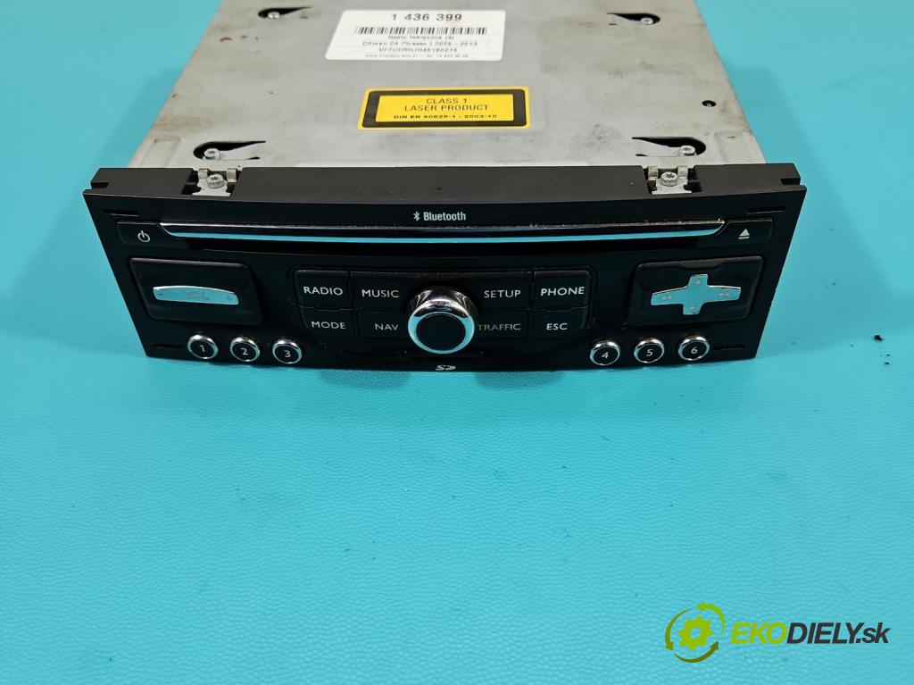 Citroen C4 Picasso I 2006-2013 2.0 hdi 136 HP automatic 100 kW 1997 cm3 5- Radio originál 96778659XT