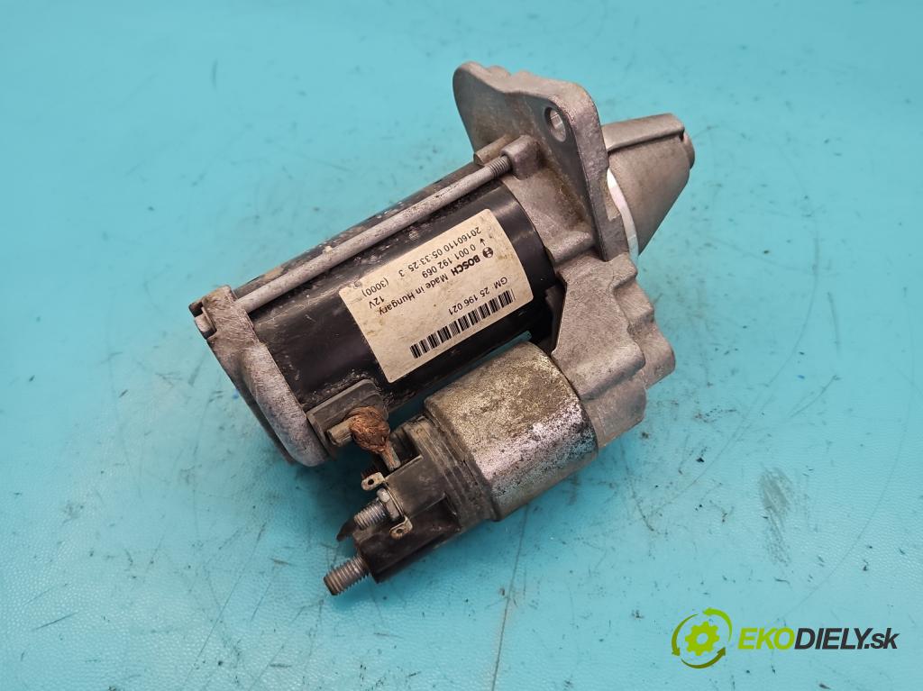 Opel Corsa E 2014-2019 1.4 16V 75 HP manual 55 kW 1398 cm3 3- štartér 25196021 (Štartér)