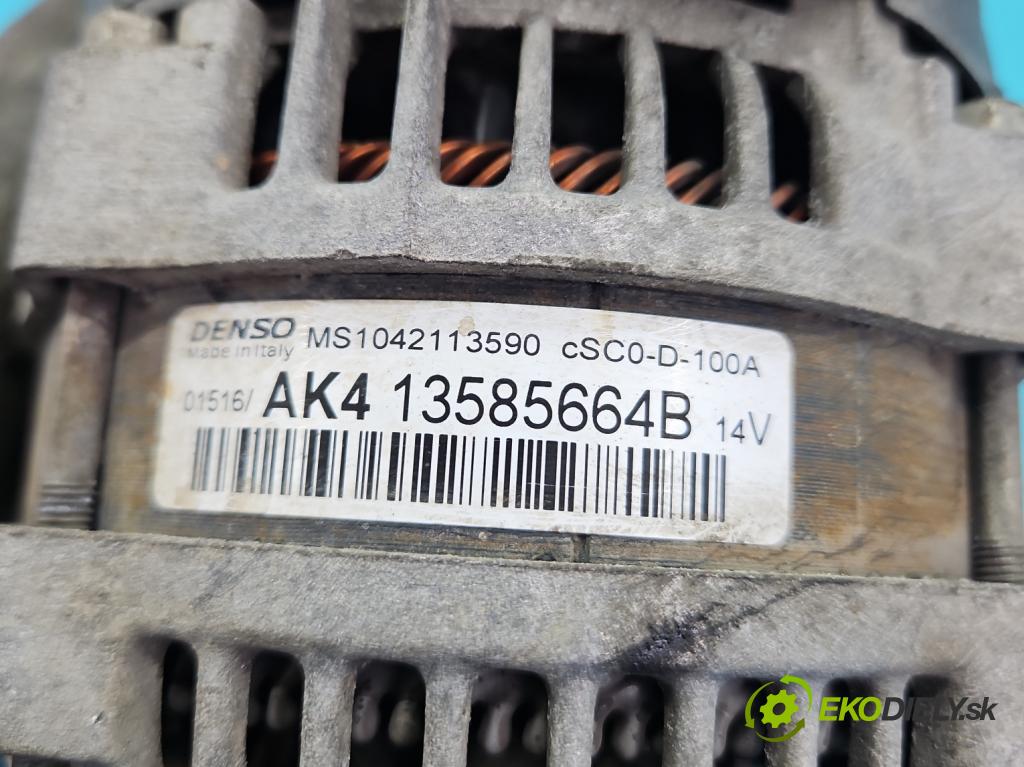 Opel Corsa E 2014-2019 1.4 16V 75 HP manual 55 kW 1398 cm3 3- Alternator 13585664B (Alternátor)