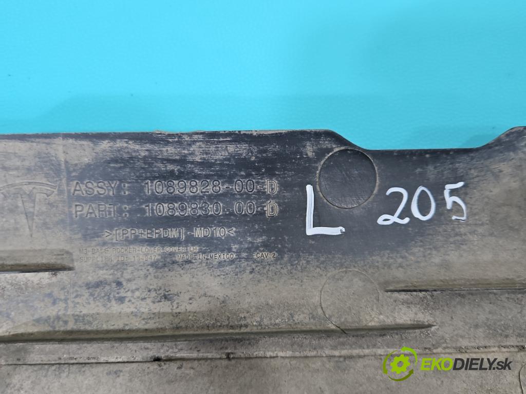 Tesla Model 3 2017- 0.0b: automatic 377 kW  4- lišta práh: ľavé 1089828-00D (Lišta prahová)