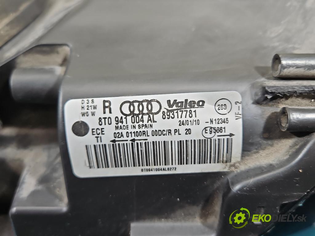 Audi A5 8T 2007-2016 2.0 TFSI 211KM automatic 155 kW 1984 cm3 2- Reflektor: pravý 8T0941004AL (Svetlo predné pravé)