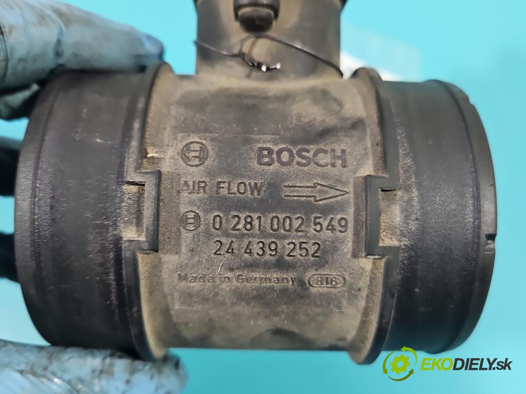 Opel Corsa C 2000-2006 1,3.0 cdti 69KM manual 51 kW 1248 cm3 5- průtokoměr: 0281002549 (Váha vzduchu)