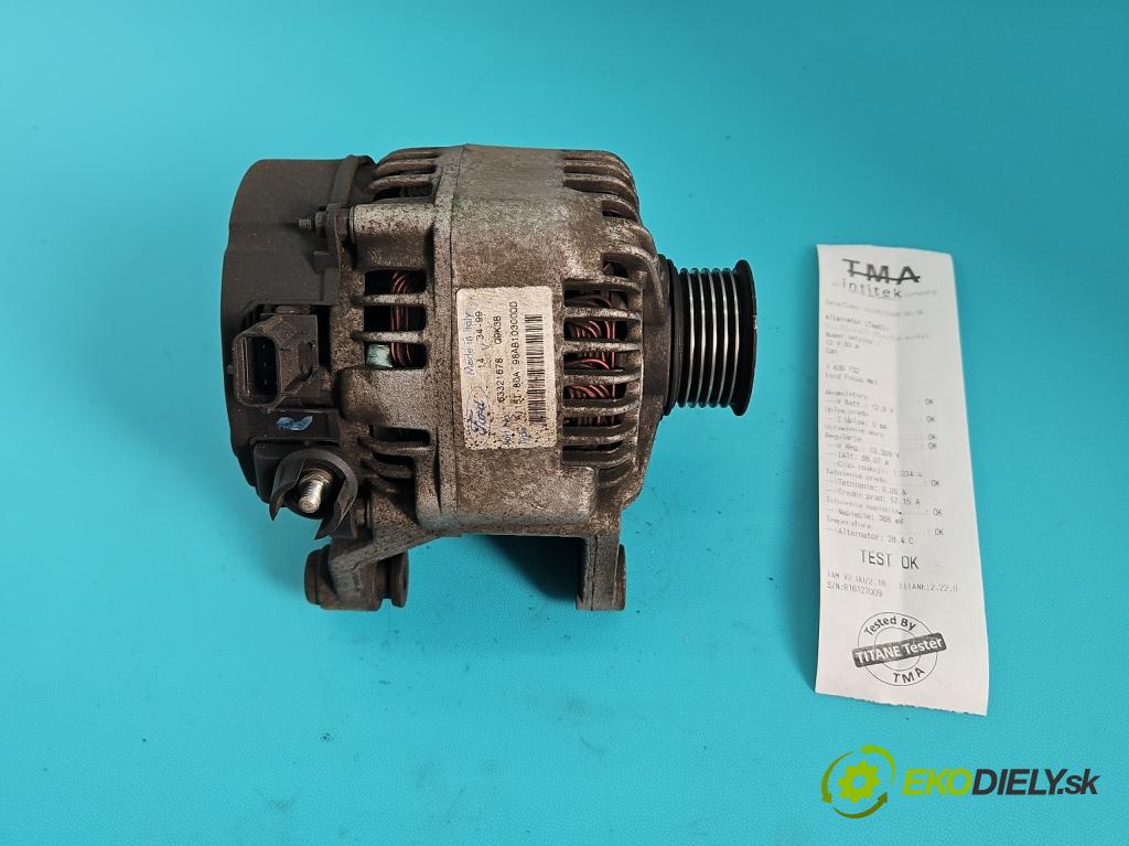 Ford Focus Mk1 1998-2004 1.8 16V 156 HP manual 115 kW 1796 cm3 5- Alternator  (Alternátor)
