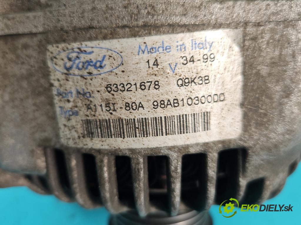 Ford Focus Mk1 1998-2004 1.8 16V 156 HP manual 115 kW 1796 cm3 5- Alternator  (Alternátor)