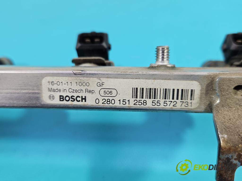 Opel Corsa E 2014-2019 1.4 16V 75 hp manual 55 kW 1398 cm3 3- vstřikovač 0280151258 (Vstřikovače)