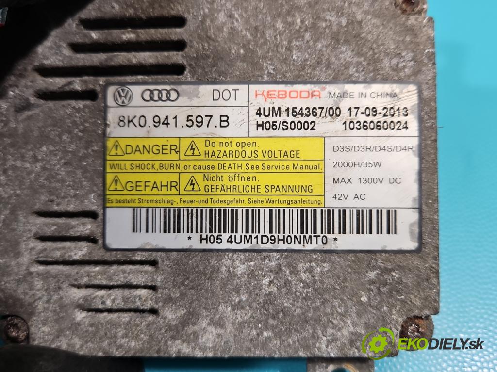Skoda Octavia III 2013- 1.6 tdi 105 HP manual 77 kW 1598 cm3 5- střídač: xenon 8K0941597B (Riadiaca jednotka xenónu)