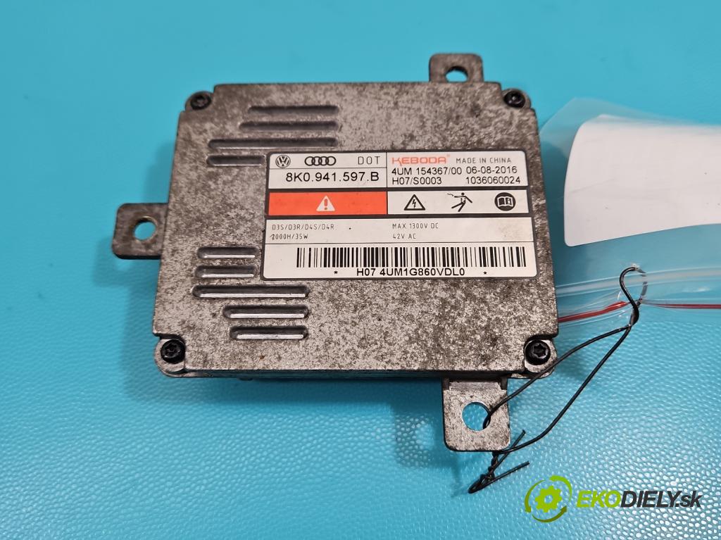 Skoda Superb III 2015-2024 1.8 TSI 179KM automatic 132 kW 1798 cm3 5- střídač: xenon 8K0941597B (Riadiaca jednotka xenónu)