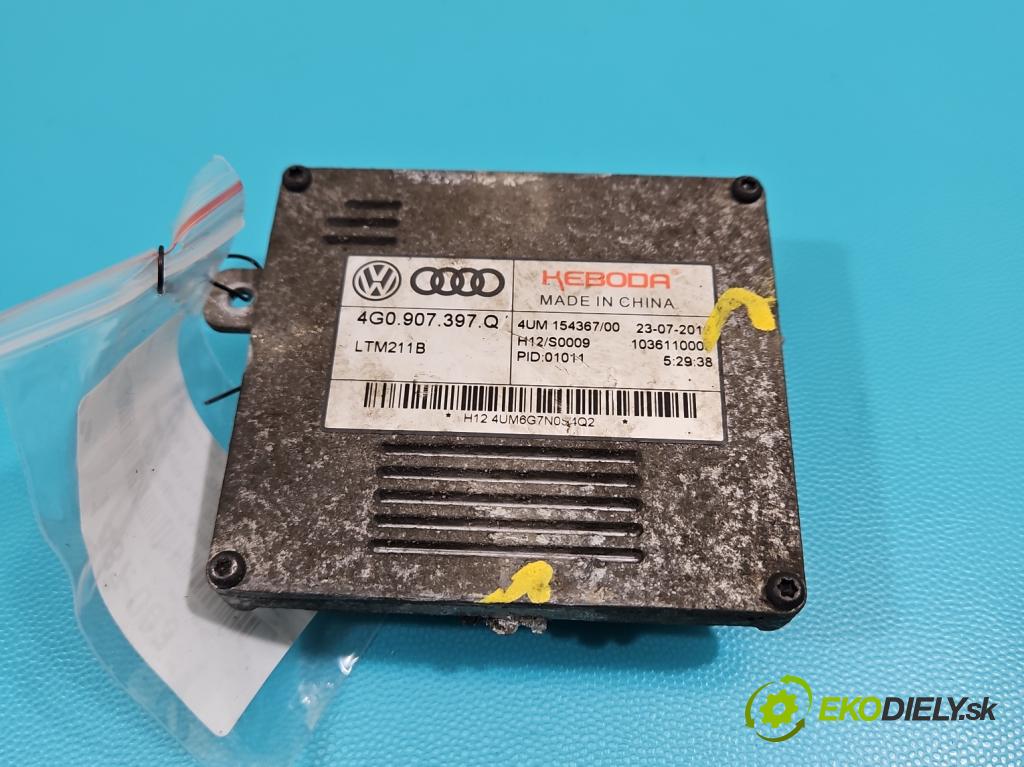 Skoda Superb III 2015-2024 1.8 TSI 179KM automatic 132 kW 1798 cm3 5- střídač: xenon 4G0907397Q (Riadiaca jednotka xenónu)