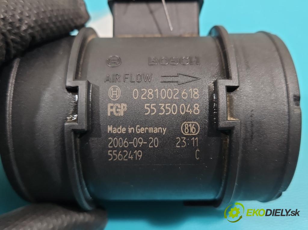 Opel Astra III 2004-2014 1,3.0 cdti 90 HP manual 66 kW 1248 cm3 5- průtokoměr: 0281002618 (Váha vzduchu)