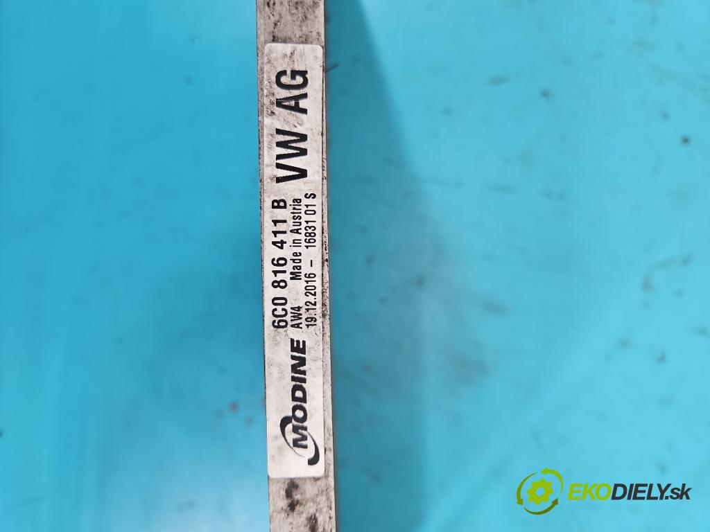 Skoda Fabia III 2014- 2021 1.2 TSI 90 HP manual 66 kW 1197 cm3 5- chladič klimatizácie 6C0816411B (Chladič klimatizácie)