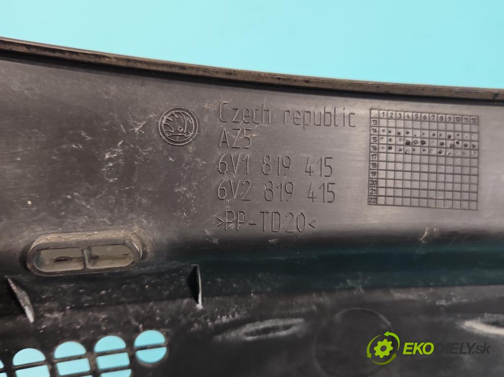 Skoda Fabia III 2014- 2021 1.2 TSI 90 HP manual 66 kW 1197 cm3 5- torpédo 6V1819415 (Torpédo (plast pod čelným sklom))