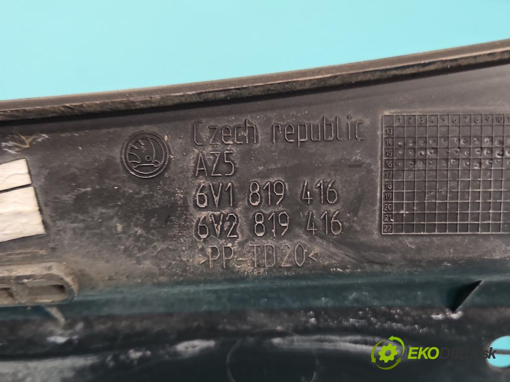 Skoda Fabia III 2014- 2021 1.2 TSI 90 HP manual 66 kW 1197 cm3 5- torpédo 6V1819415 (Torpédo (plast pod čelným sklom))