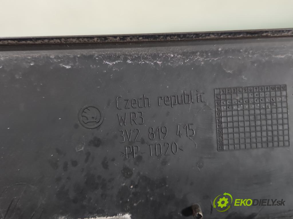 Skoda Superb III 2015-2024 1.8 TSI 179KM automatic 132 kW 1798 cm3 5- torpédo 3V2819415 (Torpédo (plast pod čelným sklom))