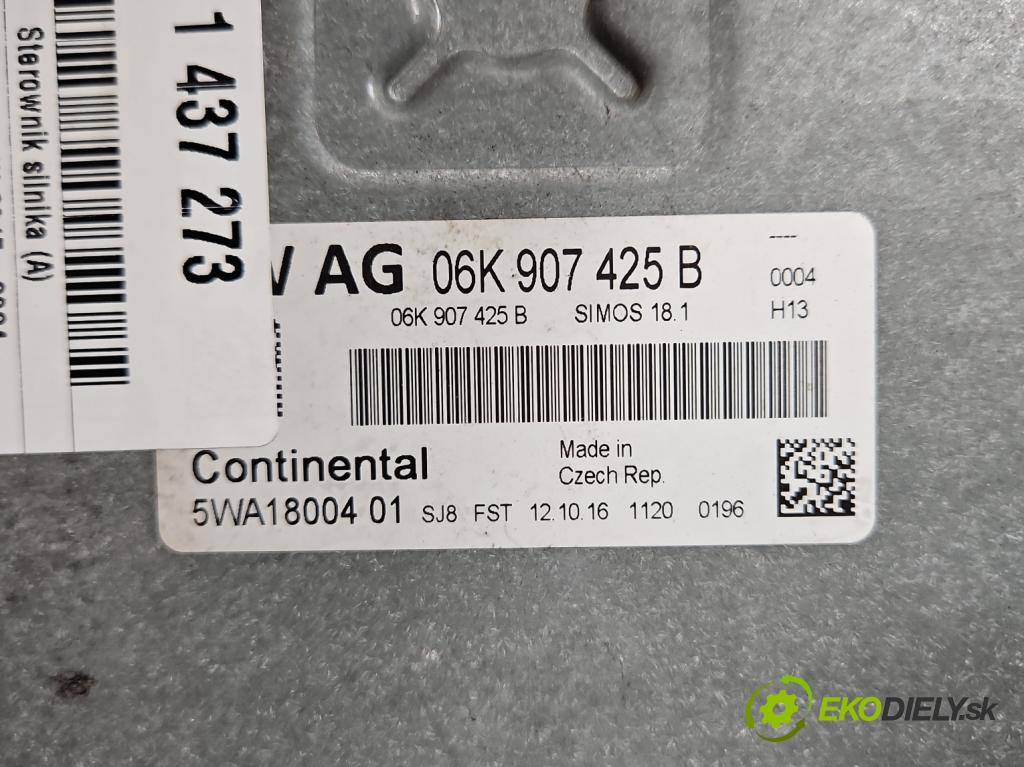 Skoda Superb III 2015-2024 1.8 TSI 179KM automatic 132 kW 1798 cm3 5- riadiaca jednotka motora 06K907425B