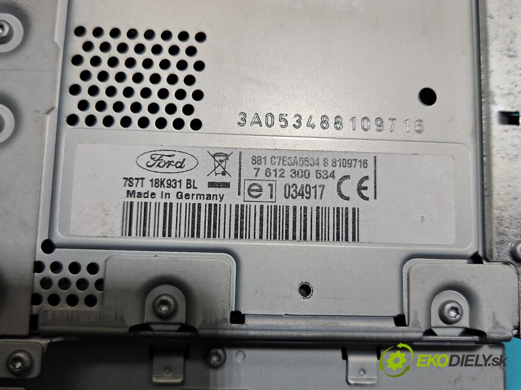Ford Mondeo Mk4 2007-2014 2.0 tdci 140 HP automatic 103 kW 1997 cm3 5- Radio originál 7S7T18K931BL