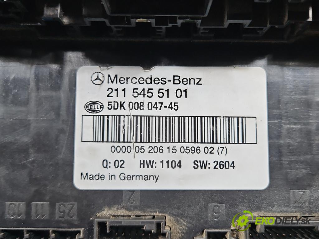Mercedes E W211 2002-2009 2,2.0 cdi 122 HP automatic 90 kW 2148 cm3 4- riadiaca jednotka ostatné 2115455101