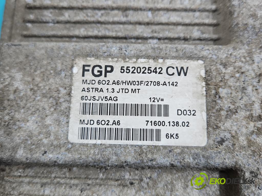 Opel Astra III 2004-2014 1,3.0 cdti 90 HP manual 66 kW 1248 cm3 5- riadiaca jednotka motora 55202542