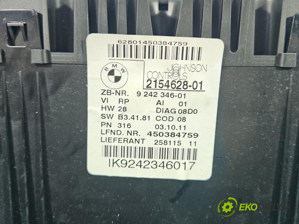 Bmw 3 E90 2005-2013 2.0d 184hp automatic 135 kW 1995 cm3 5- prístrojovka/ budíky 9242346 (Prístrojová doska, displej)