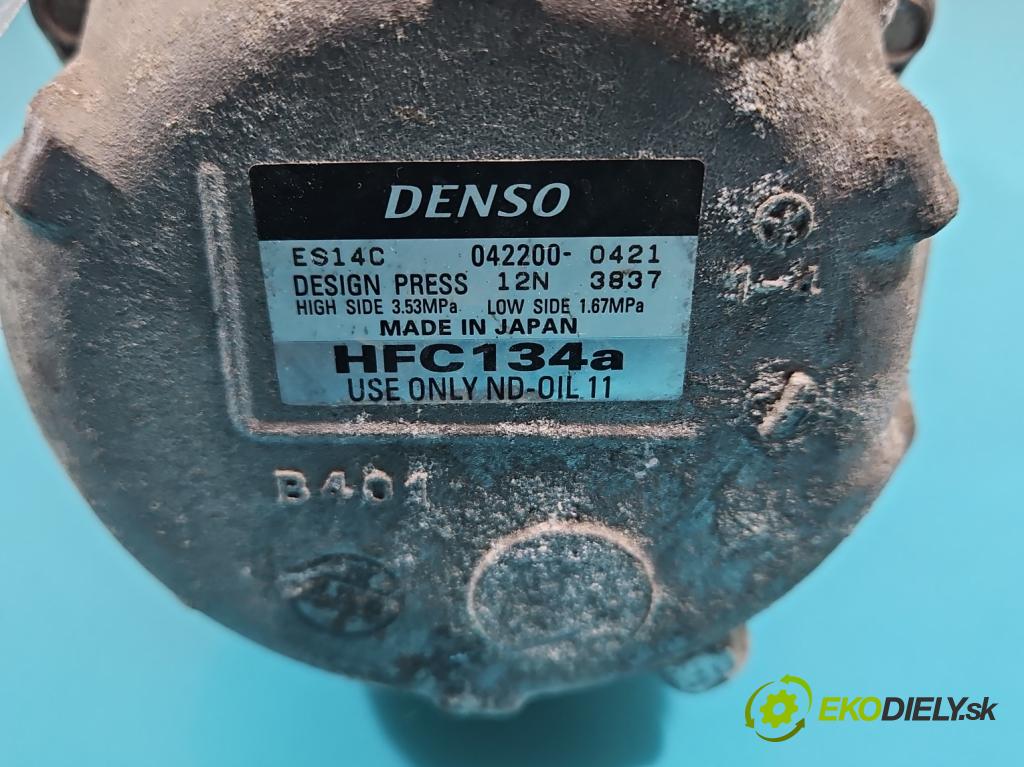 Toyota Auris I 2006-2013 1.8 16V 99 HP automatic 73 kW 1798 cm3 5- Kompresor: klimatizácie 042200-0421 (Kompresor klimatizácie)