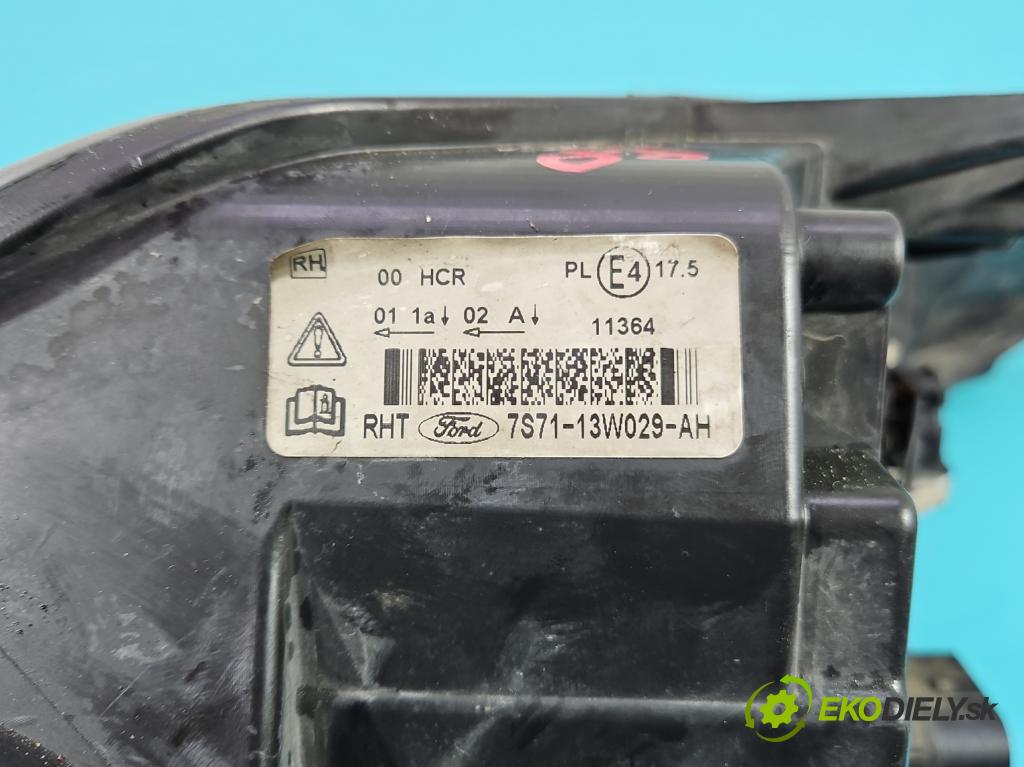 Ford Mondeo Mk4 2007-2014 2.0 tdci 140 HP automatic 103 kW 1997 cm3 5- Reflektor: pravý 7S71-13W029-AH (Pravé)